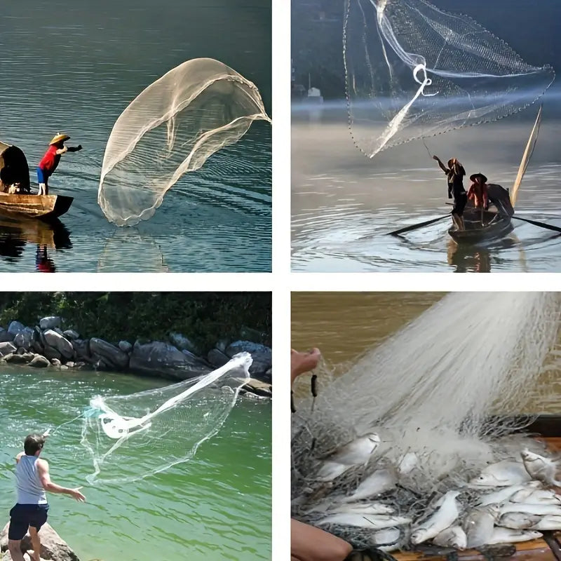 Fishing Cast Net, Easy Throw Cast Net 10feet