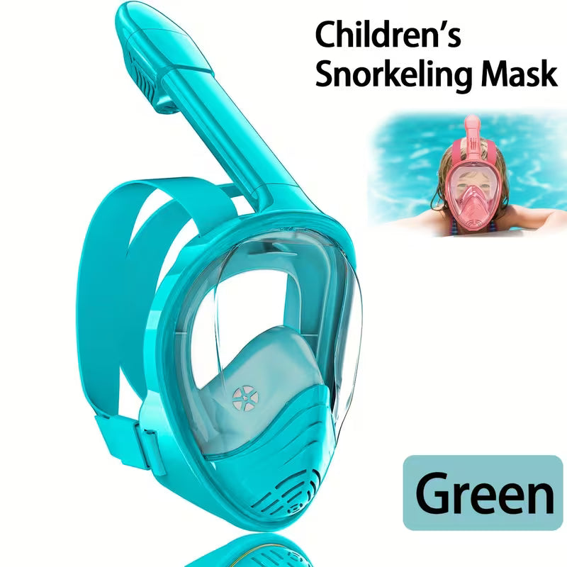 Kids Full Face Snorkel Mask with Camera Mount