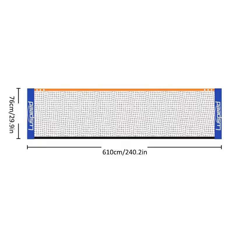 Portable Folding Volleyball Net Durable Nylon/Polyester Indoor/Outdoor Use with Stakes & Tensioners
