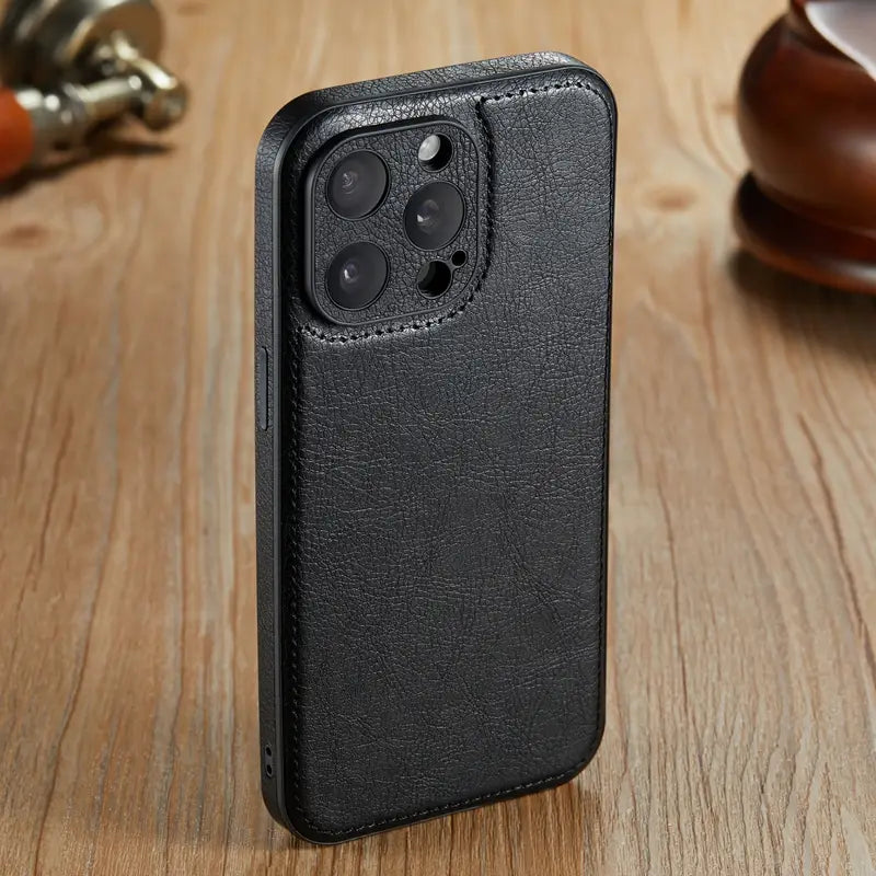 Leather Case for iphone 14 Pro Max Black