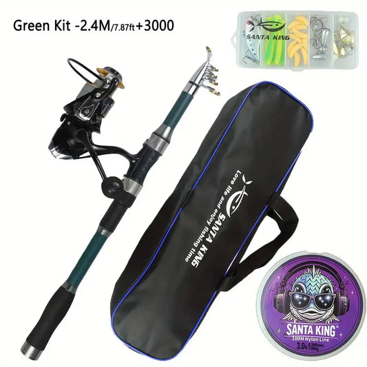 Fibreglass Telescopic Rod Combo Set