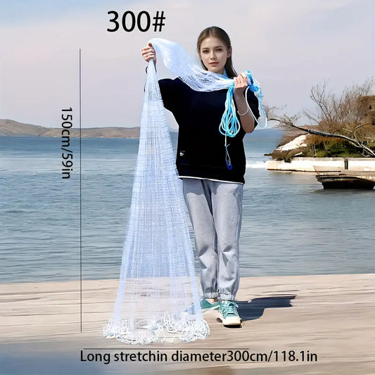 Fishing Cast Net, Easy Throw Cast Net 10feet