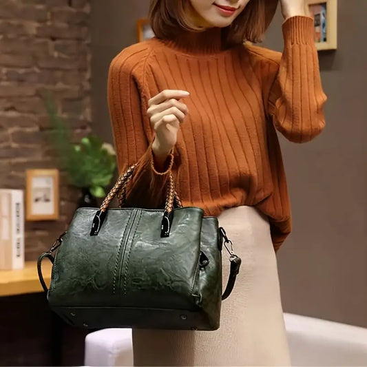 Premium Leather Tote Shoulder Bag