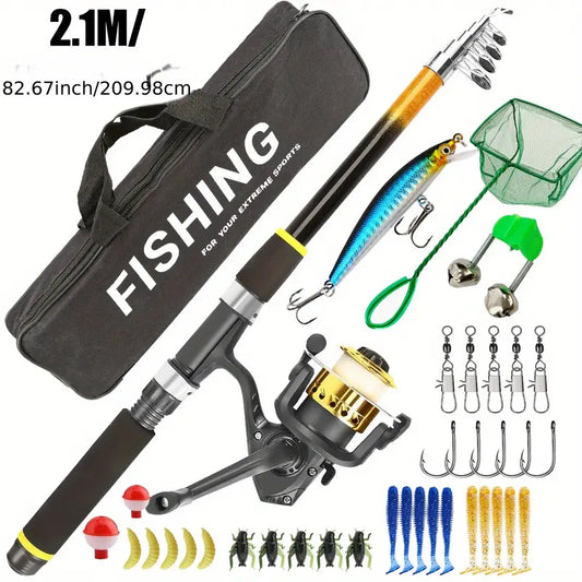 Fishing Rod and Reel Combo Set 7 feet