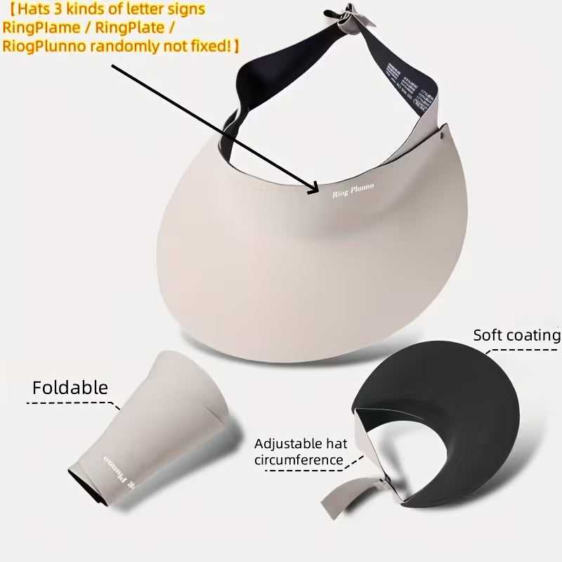 Summer Sun Hat Cap, Foldable & Compact Beige