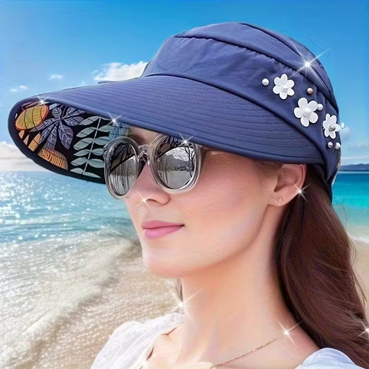 Women's wide-brimmed sun hat cap