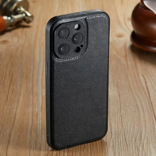Leather Case for iphone 14 Pro Max Black
