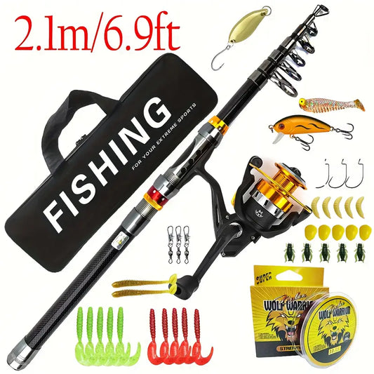Fishing Rod & Reel Combo 7 feet