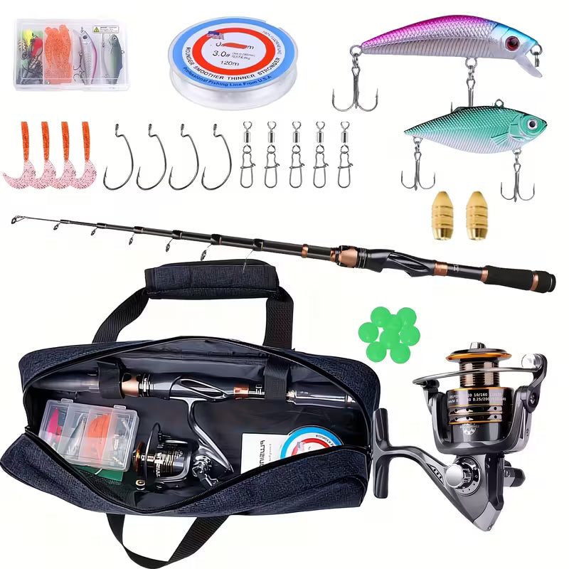 Plusinno Fishing Rod & Reel Combo Set 7 feet