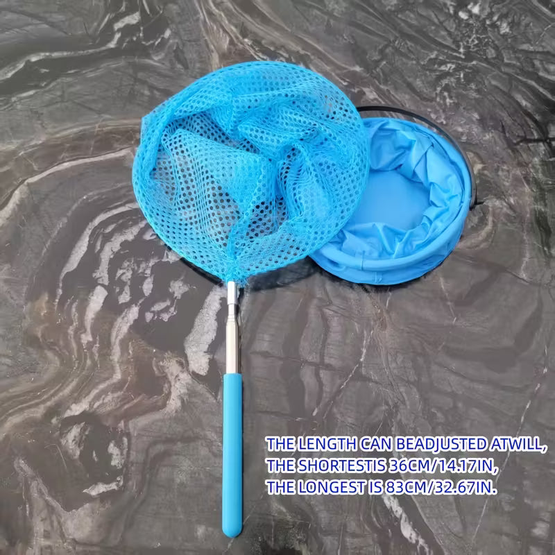 Telescopic Fishing Net + Foldable Bucket Combo Pack