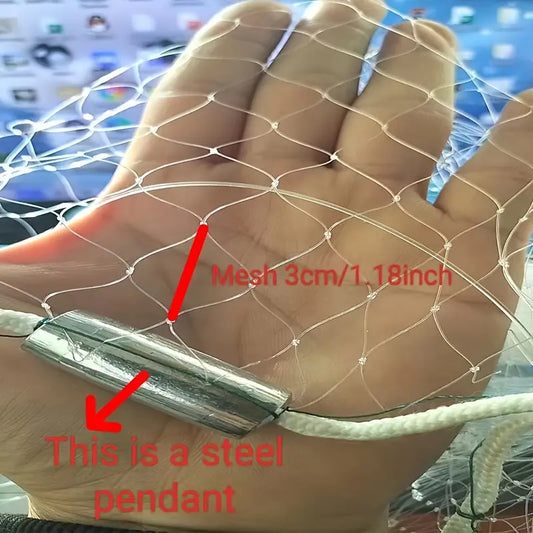 Fishing Cast Net, Easy Throw Cast Net 10feet