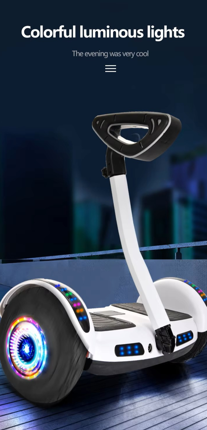 Self-Balancing Electric Hoverboard with LED Lights 10" with Bluetooth Speaker