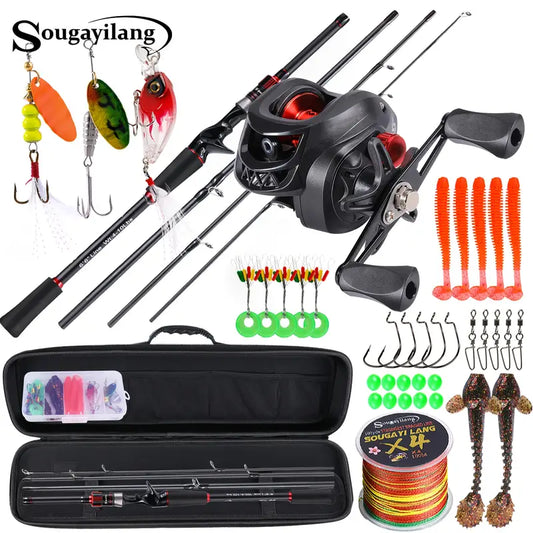 Fishing Set 4 Sections Carbon Rod Lure Rod 7 feet