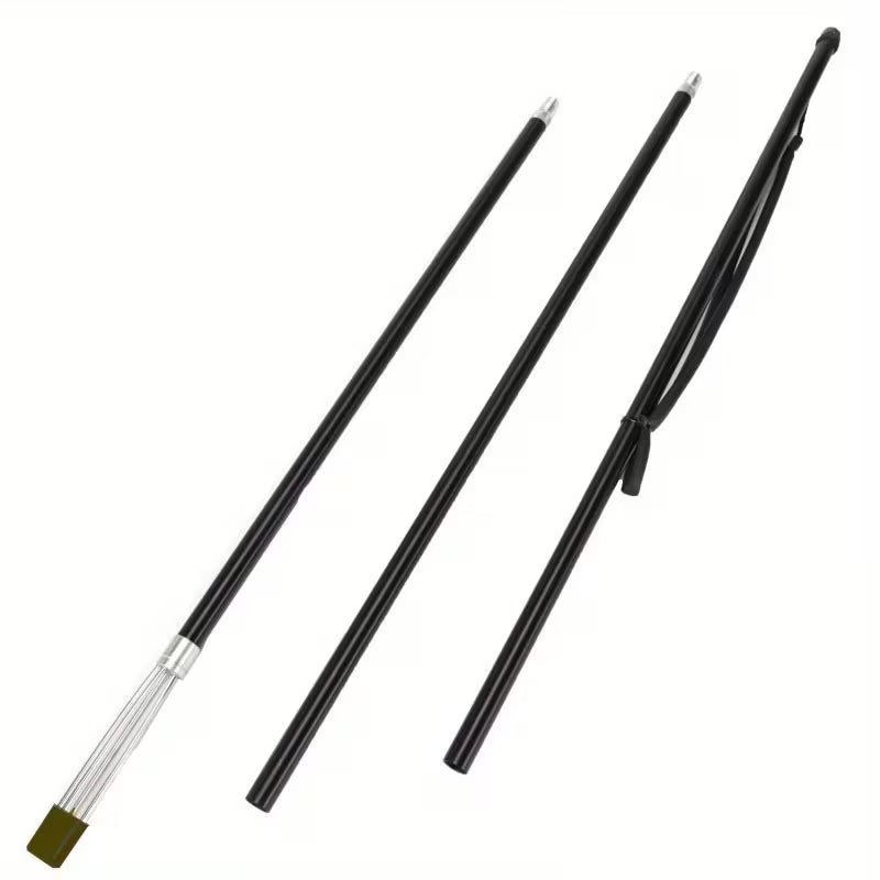 Stainless Steel 5-Prong Fishing Spear 5 prong 3 sections 2.1m Black