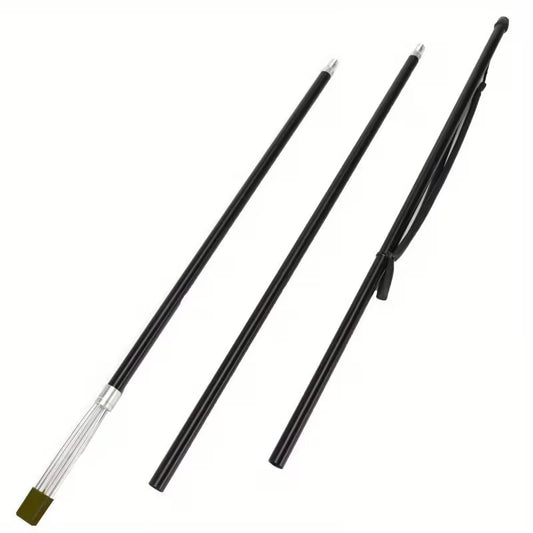 Stainless Steel 5-Prong Fishing Spear 5 prong 3 sections 2.1m Black
