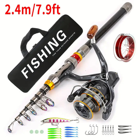 Fishing Rod & Reel Combo 8 feet