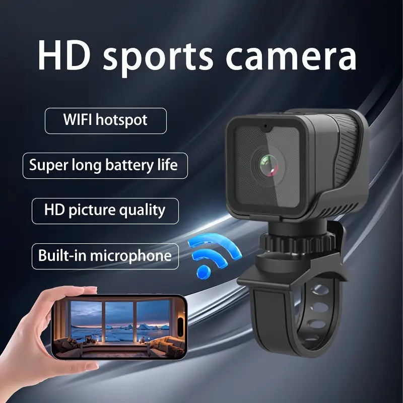 1080p HD Sports Camera – Portable Mini Action Cam with WiFi & 64GB Memory